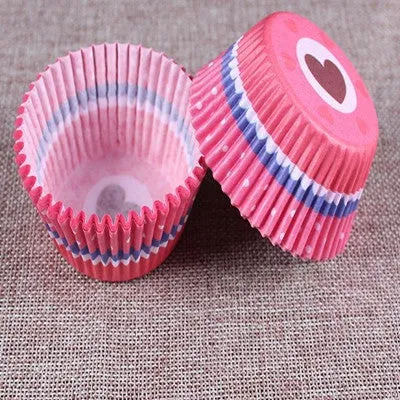 100pcs/Lot Rainbow Color Paper Cupcake Mold Muffin Cupcake Paper Cups Tray Baking Decorating Tools Pastry Molds Bakeware