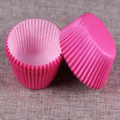 100pcs/Lot Rainbow Color Paper Cupcake Mold Muffin Cupcake Paper Cups Tray Baking Decorating Tools Pastry Molds Bakeware