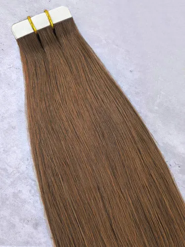 #12 Rich Brown｜Luxury, Russian-Mongolian, Tape Extensions