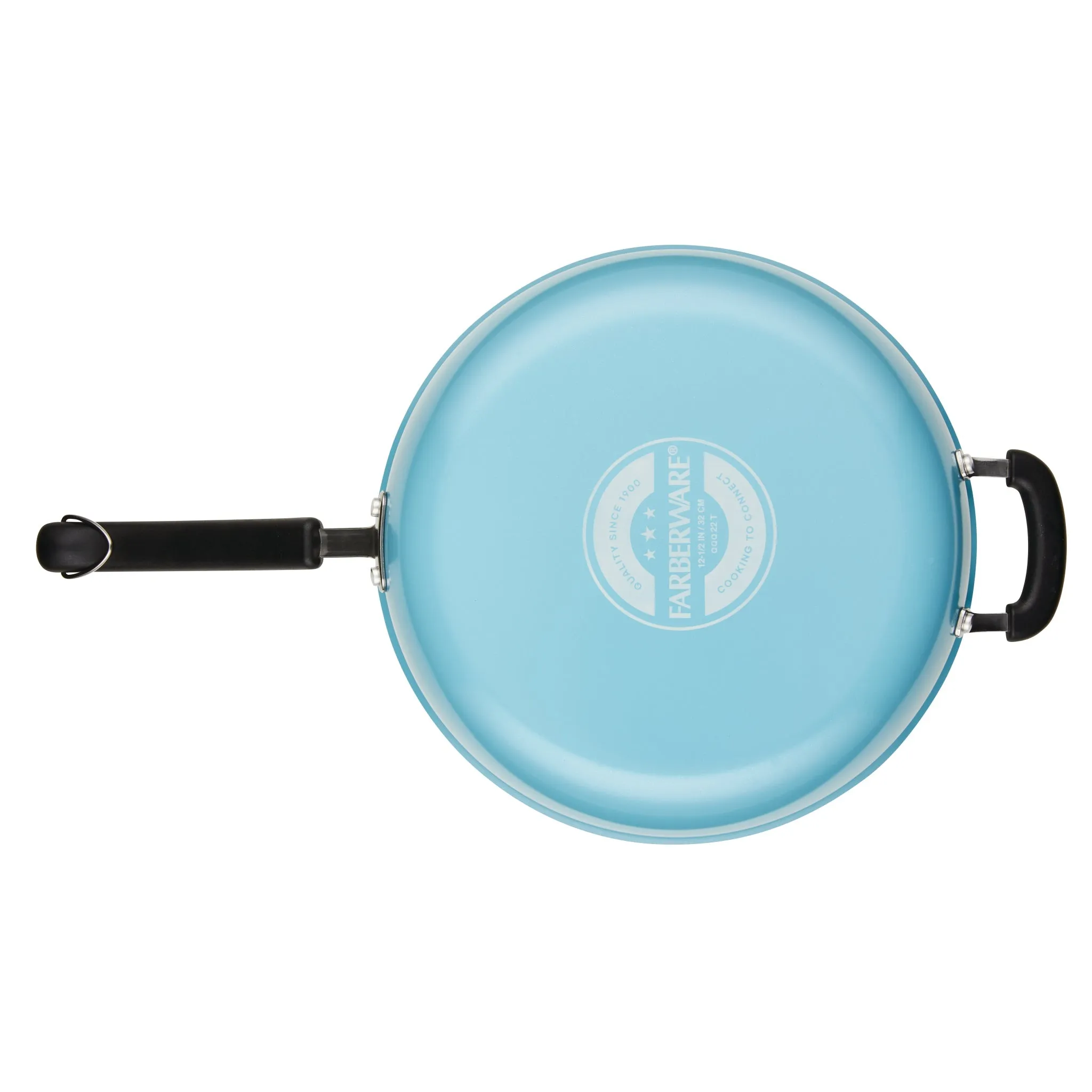 12.5-Inch Recycled Aluminum Ceramic Nonstick Deep Frying Pan