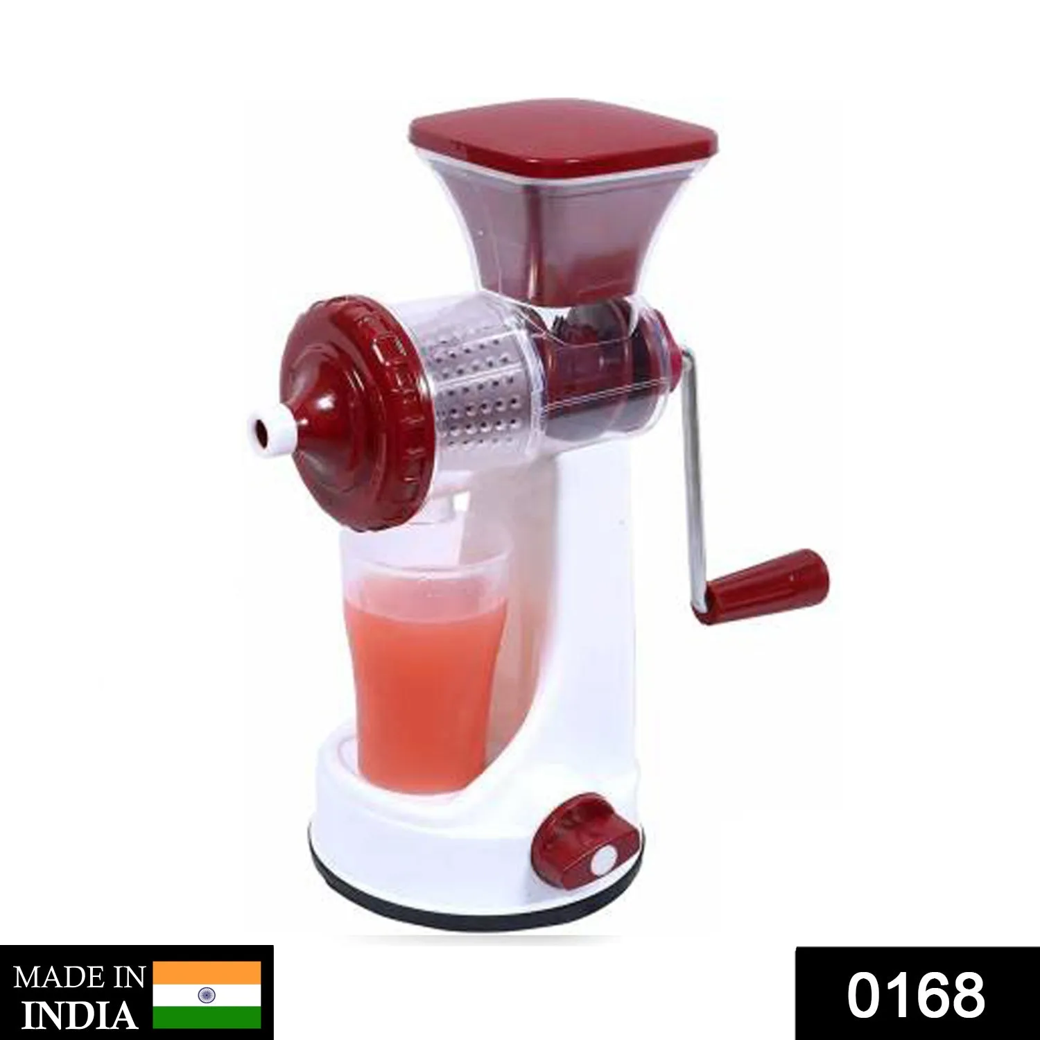 168 Manual Fruit Vegetable Juicer with Juice Cup and Waste Collector