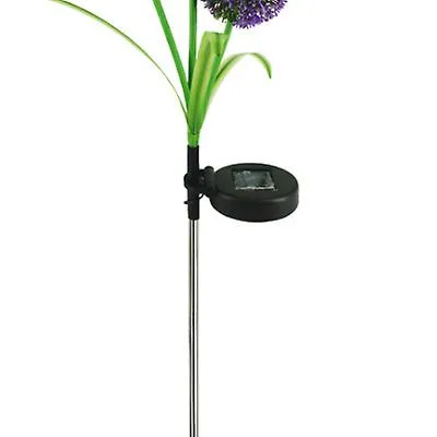 1pcs purple Solar waterproof simulation dandelion lawn light, 3LED garden landscape lamp AZ18622