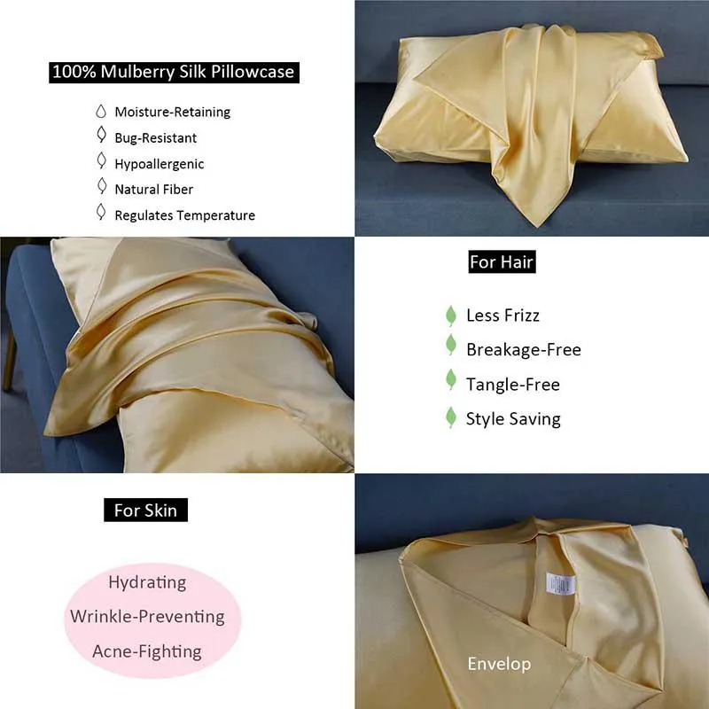 22 Momme Silk Pillowcase - Envelope - Standard size - custom and wholesale