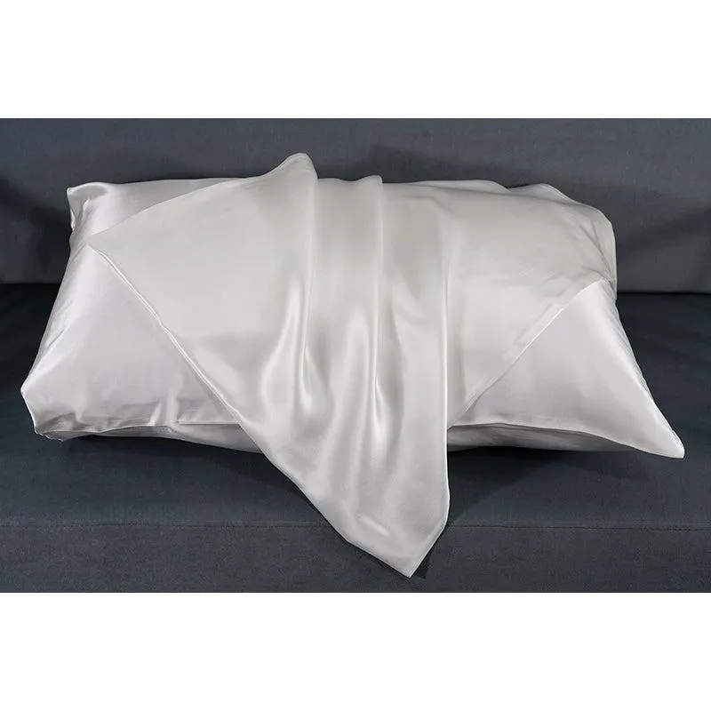 25 momme silk pillowcase - queen - envelope - white - In Stock