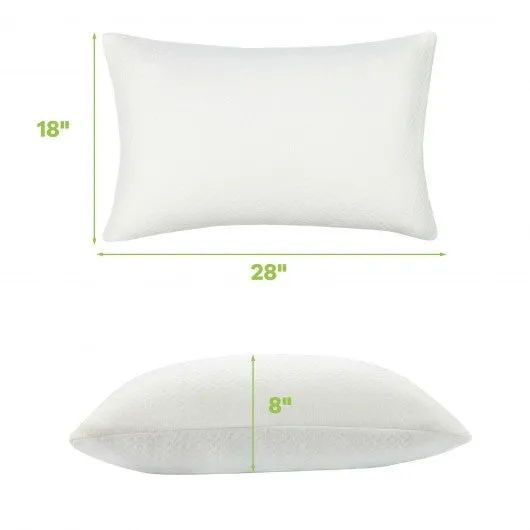 28" x18" Shredded Memory Foam Bed Pillows with Bamboo Cooling Cover