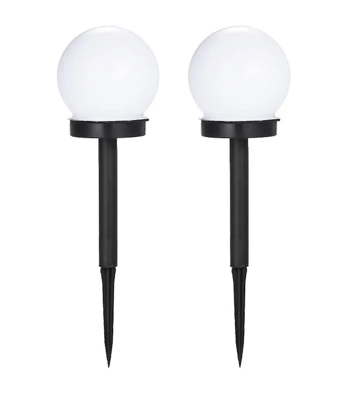 2pcs white light Solar LED round bulb light, outdoor garden decoration plug-in light AZ15467