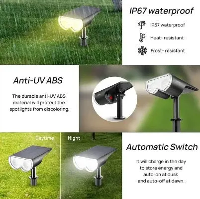 2x16LED Solar Landscape Spotlight #1329