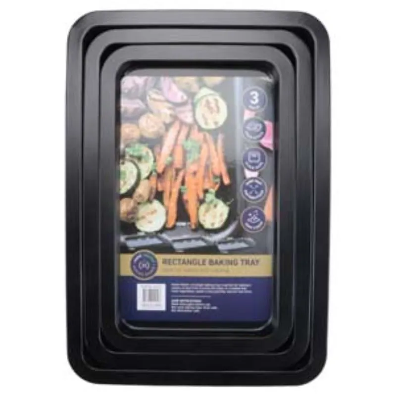 3 Pack Non Stick Baking Tray