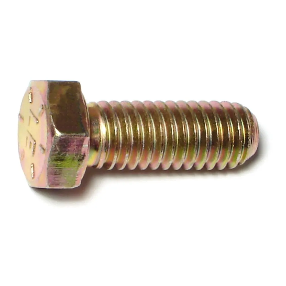 3/8"-16 x 1" Zinc Plated Grade 8 Steel Coarse Thread Hex Cap Screws