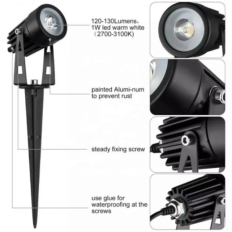 4 LED Solar Spike light