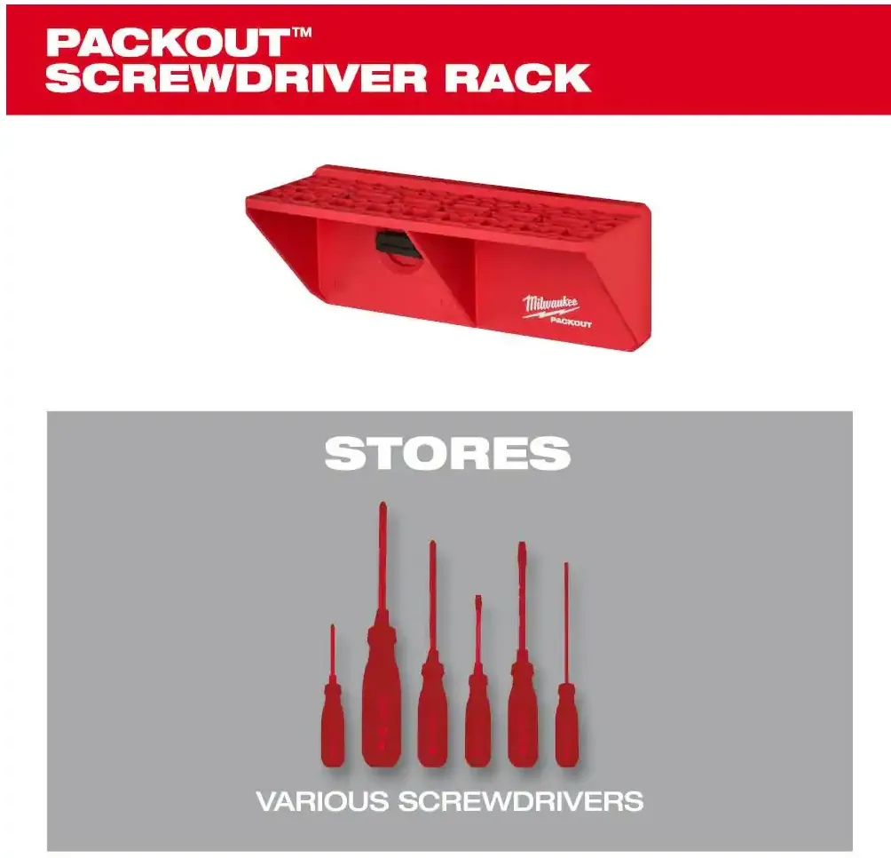 48-22-8341 Milwaukee PACKOUT Screwdriver Rack