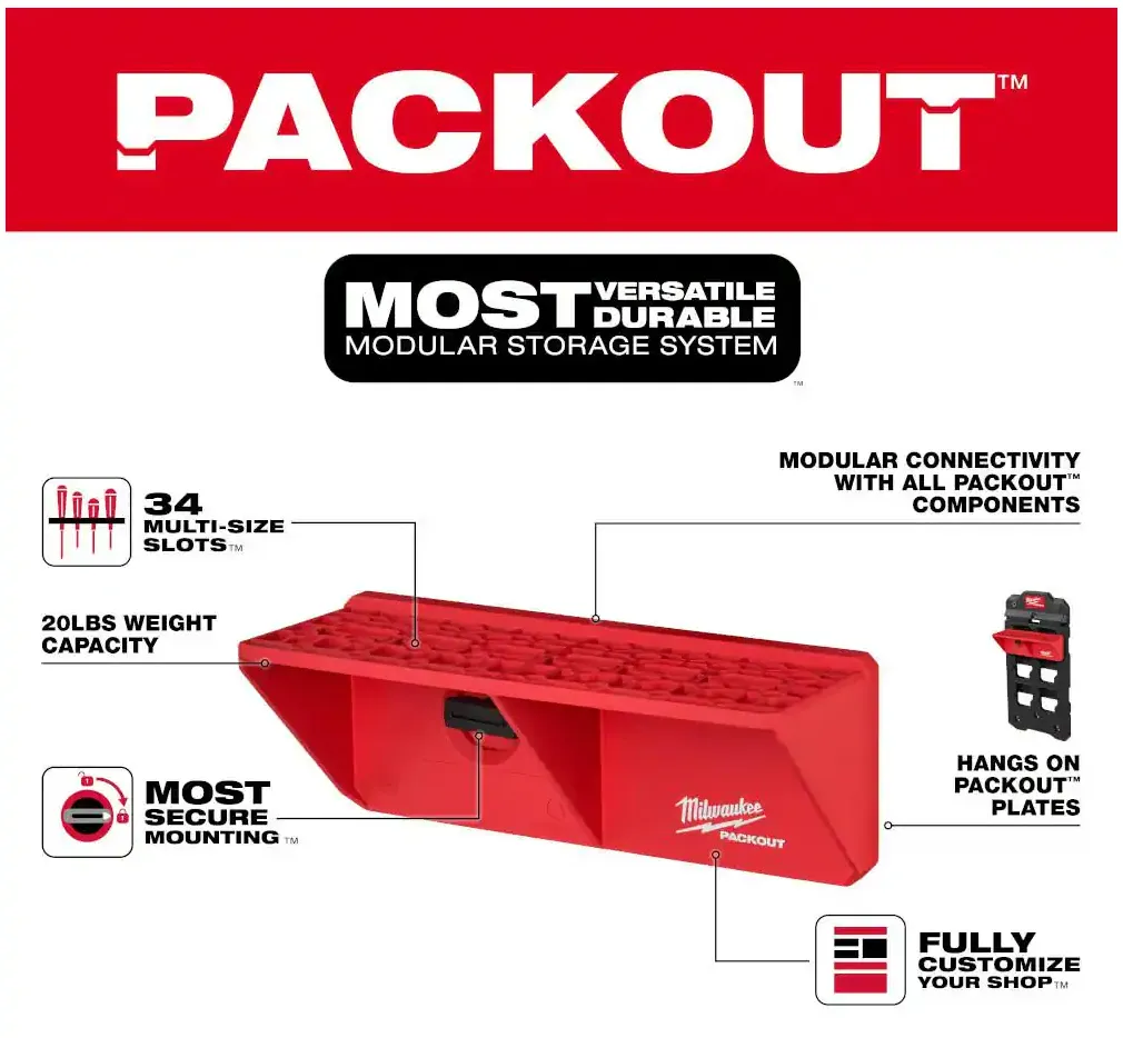 48-22-8341 Milwaukee PACKOUT Screwdriver Rack