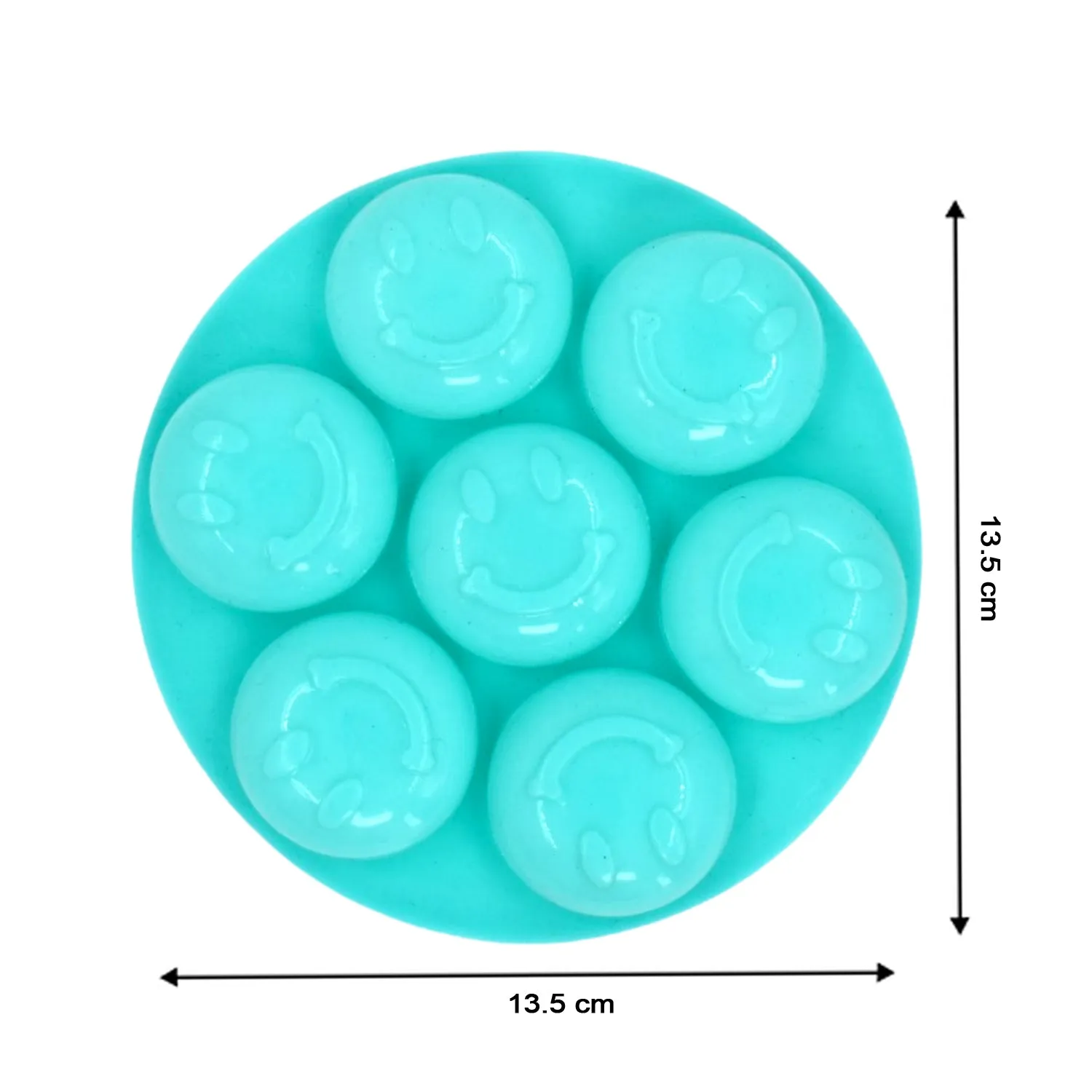 4881 7cavity smiley shape chocolate mold tray cake baking mold Flexible silicone chocolate making tool