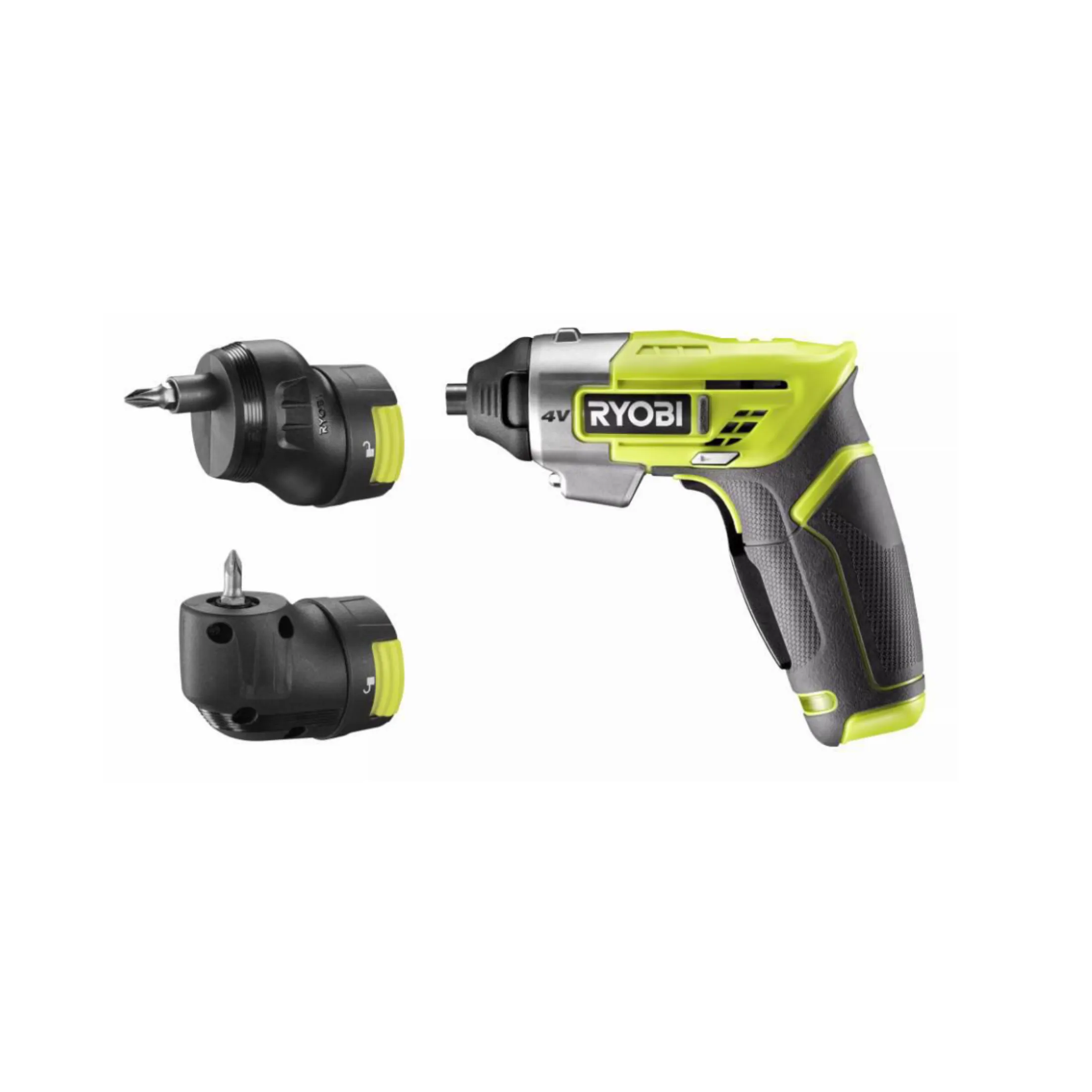 4V Lithium-Ion Cordless Multi-Head Screwdriver with (3) Head Attachments, (10) Driving Bits, and USB Charging Cable