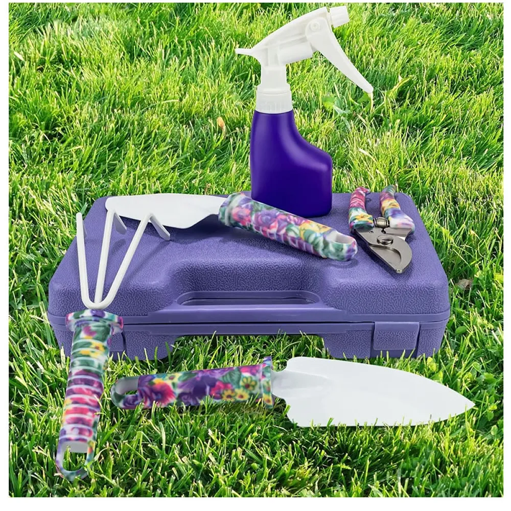 5-Piece Floral Printed Garden Pruning Tool Set -Xf0901