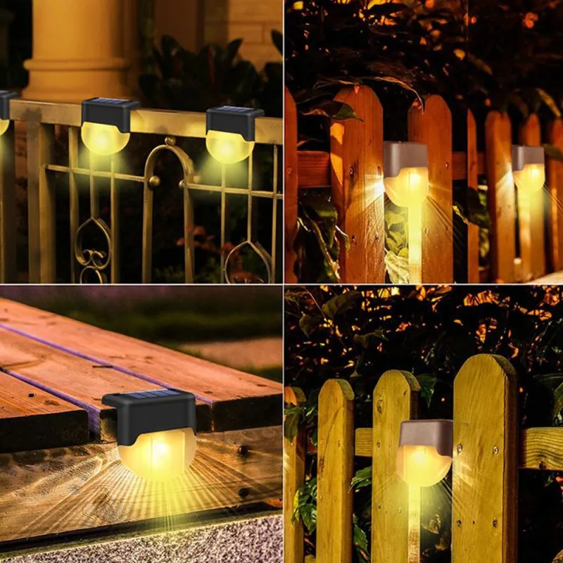 6Pcs Outdoor IP55 Waterproof  LED Solar Stair Lamp