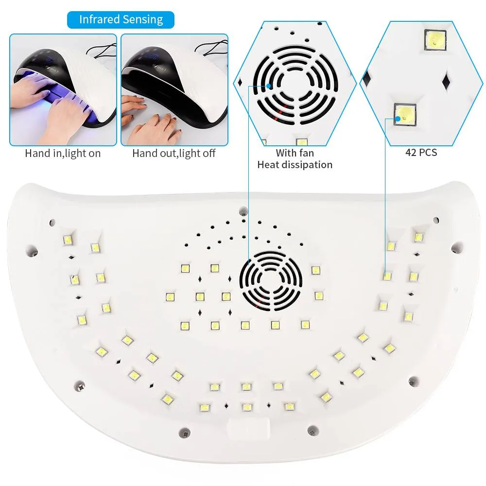 72W UV Lamp LED Nail Lamps High Power For Nails All Gel Polish Nail Dryer