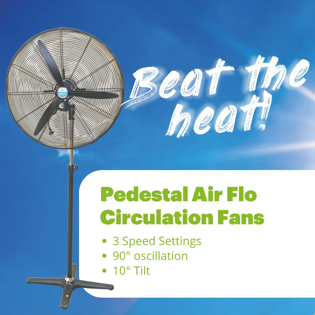 750mm Industrial Pedestal Mounted Oscillating Circulation Fan