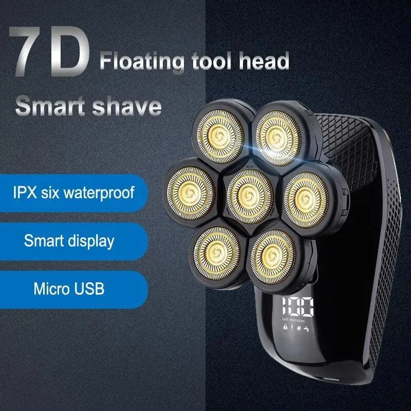 7D Independently 7 Cutter Floating Head Waterproof Electric Razor