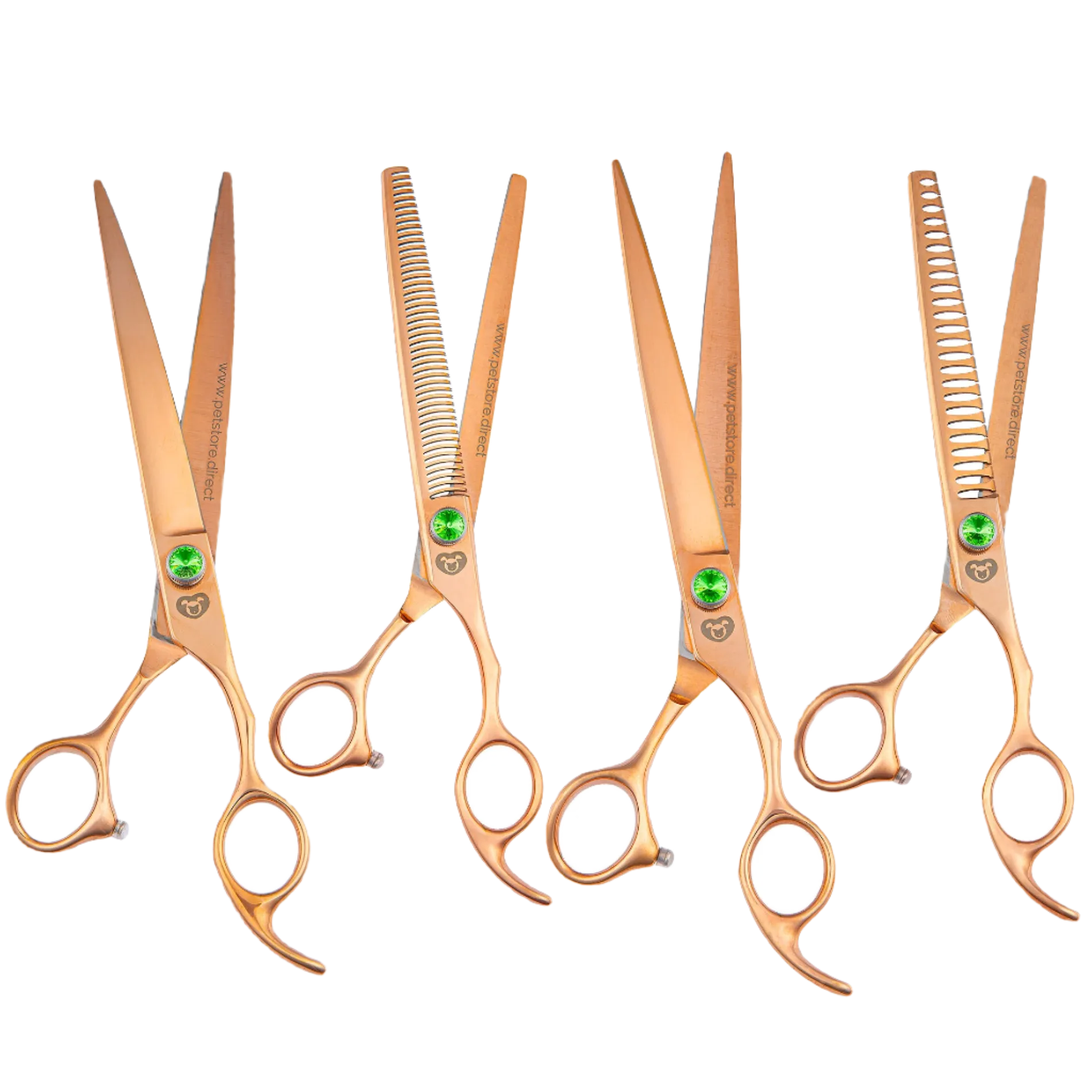 8" 4-Piece Rosegold Shear Set by PetStore.Direct