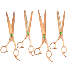 8" 4-Piece Rosegold Shear Set by PetStore.Direct