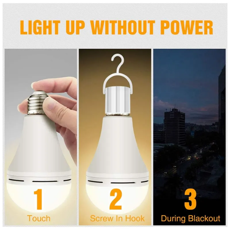 9W E27 High Bright Rechargeable Load Shedding Led Light Bulb