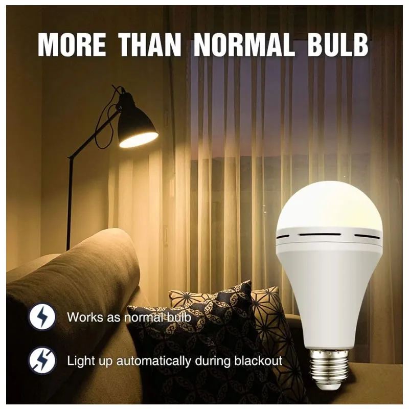 9W E27 High Bright Rechargeable Load Shedding Led Light Bulb