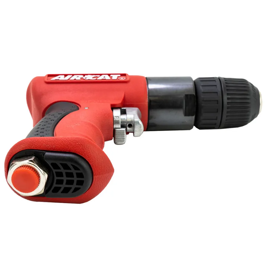 AirCat 4338 - 3/8" Red Composite Reversible Power Drill With Jacobs Chuck