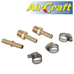 AIRCRAFT HOSE REPAIR KIT 8MM WITH DOUBLE UNION AND HOSE CLIPS SG SS-26