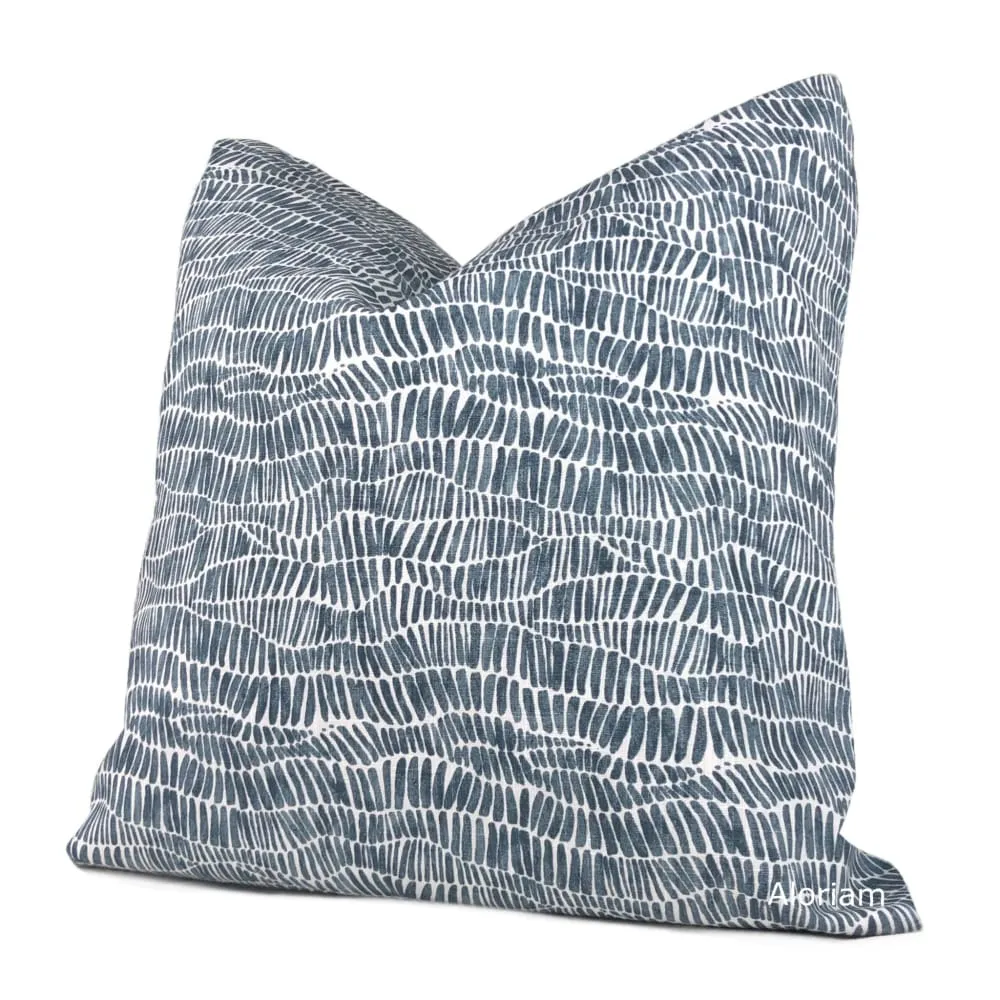 Anouk Blue White Abstract Pillow Cover