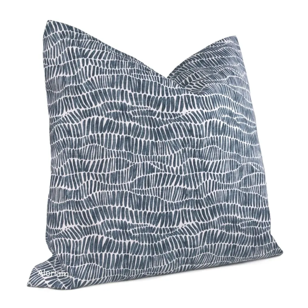 Anouk Blue White Abstract Pillow Cover