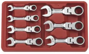 Apex Tool Group 7 Pc. Stubby Flex Combination Ratcheting Wrench Sets, Inch, 9570