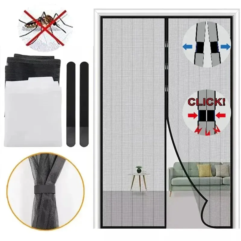 Automatic Closing Magnetic Mosquito Net Anti-Mosquito Net Summer Invisible Door Mesh Anti Bug Fly Partition Curtain Magic Mesh Room Divider