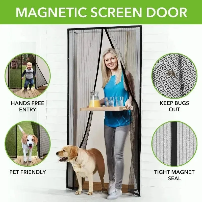 Automatic Closing Magnetic Mosquito Net Anti-Mosquito Net Summer Invisible Door Mesh Anti Bug Fly Partition Curtain Magic Mesh Room Divider