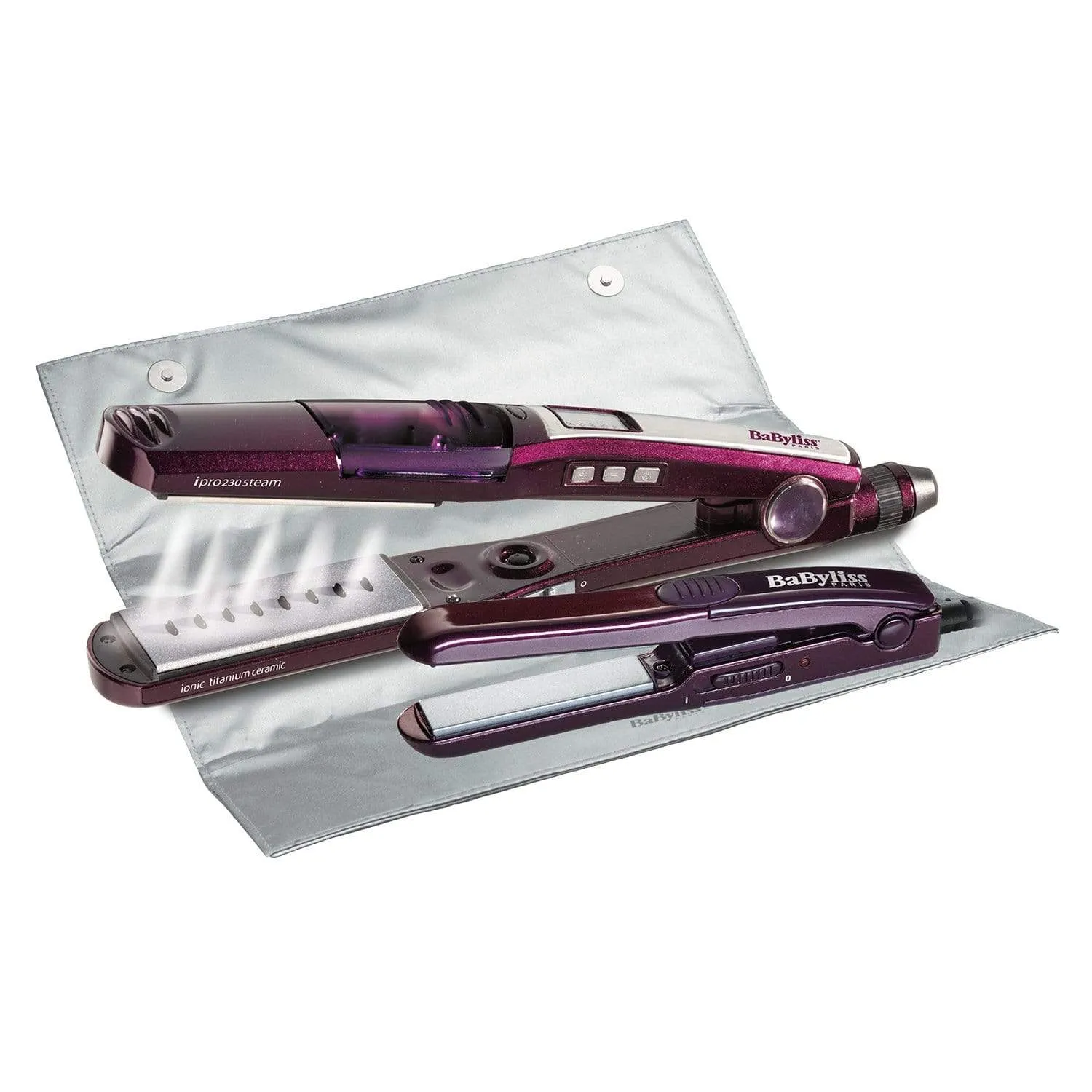 BaByliss Ipro 230 Steam Hair Straightener with Free Mini Travel Straightener