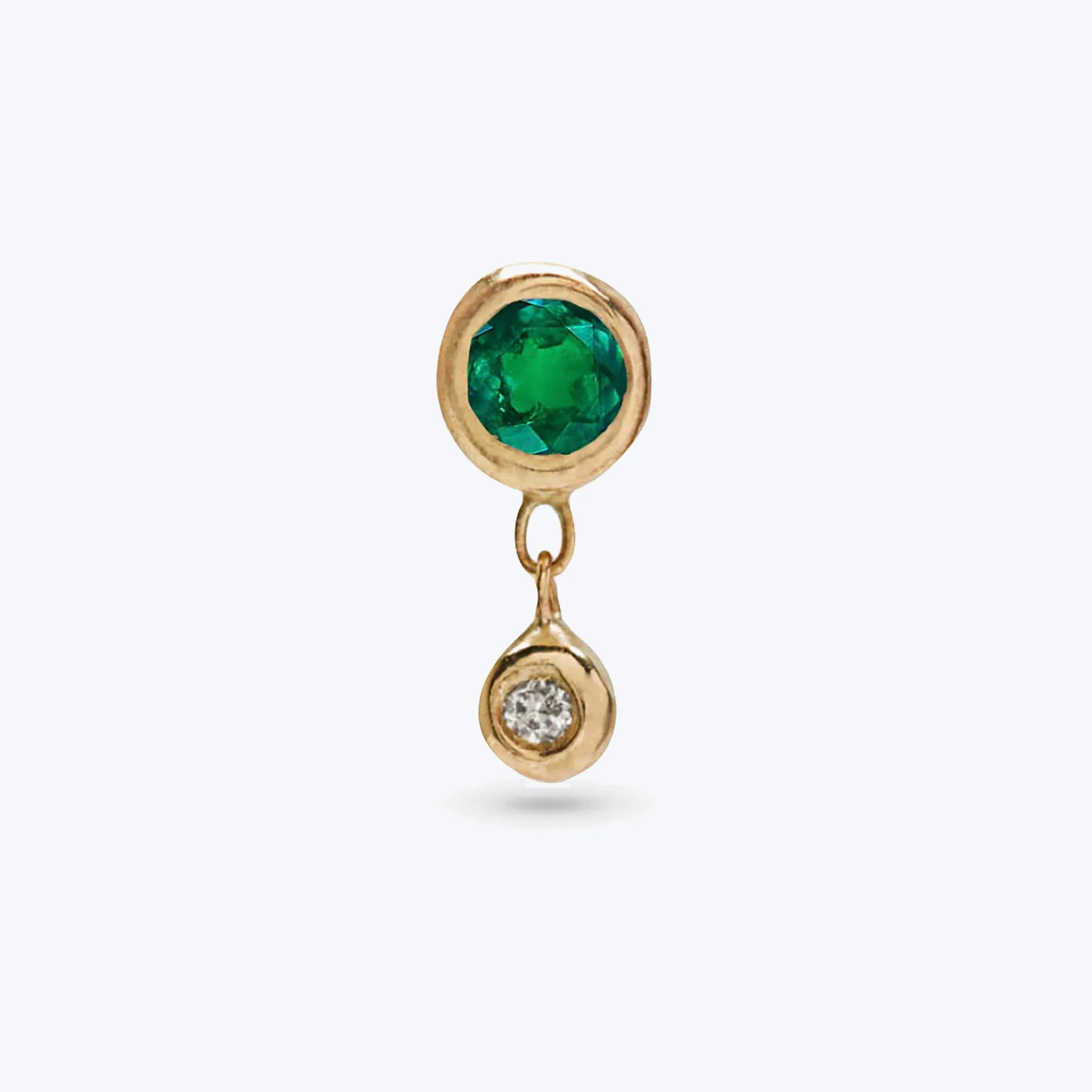 Bezel Stud with Emerald