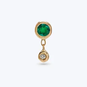 Bezel Stud with Emerald