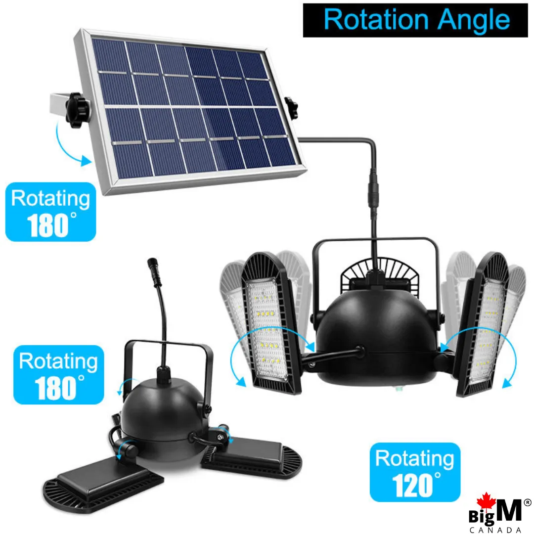 BigM 60 LED Bright Solar Indoor Pendant Light for Garage Sheds Burns Patios