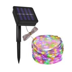 BigM Solar Multicolor Copper Fairy String Light for Holiday Decoration