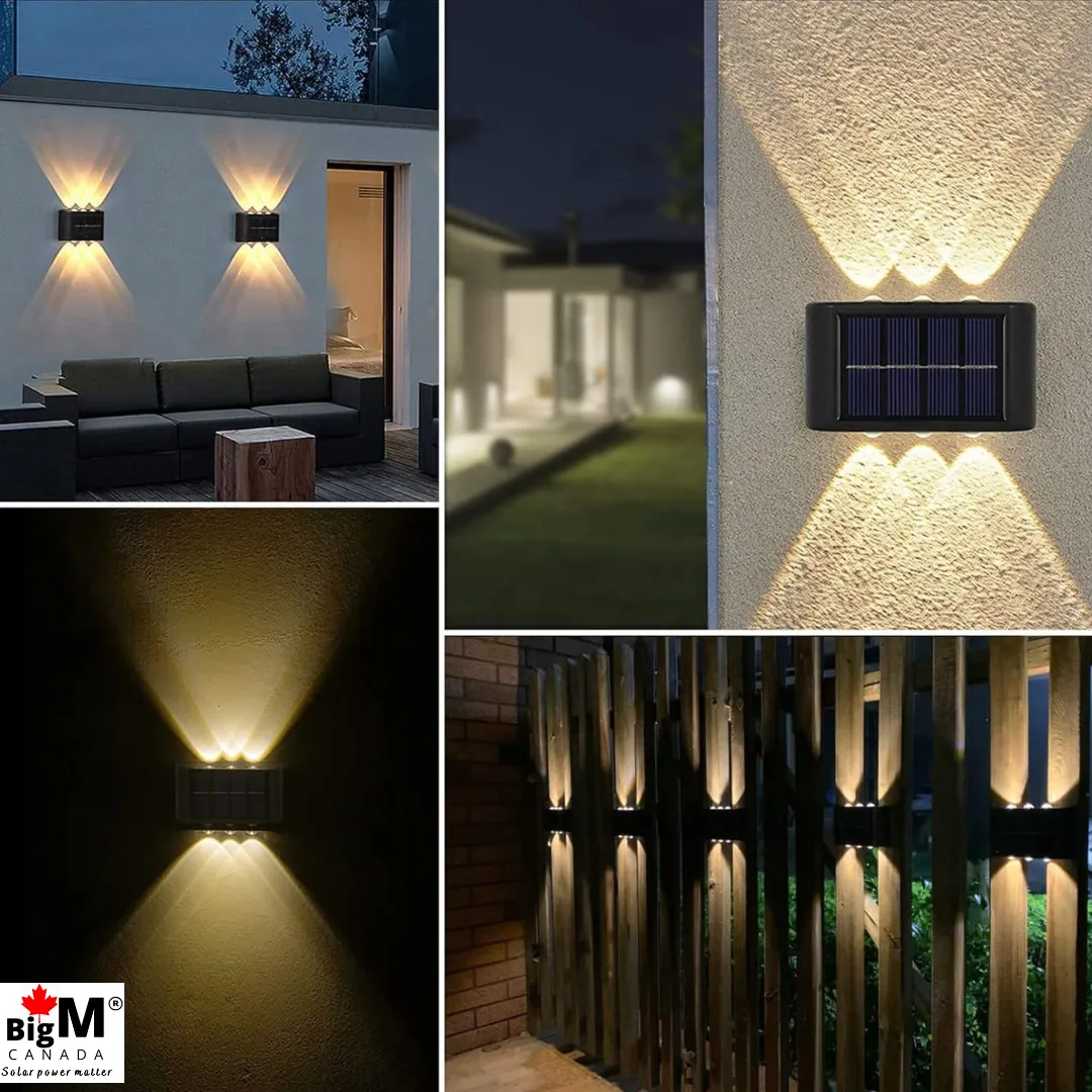 BigM solar wall lamp for outdoor decorations for exterior walls fence