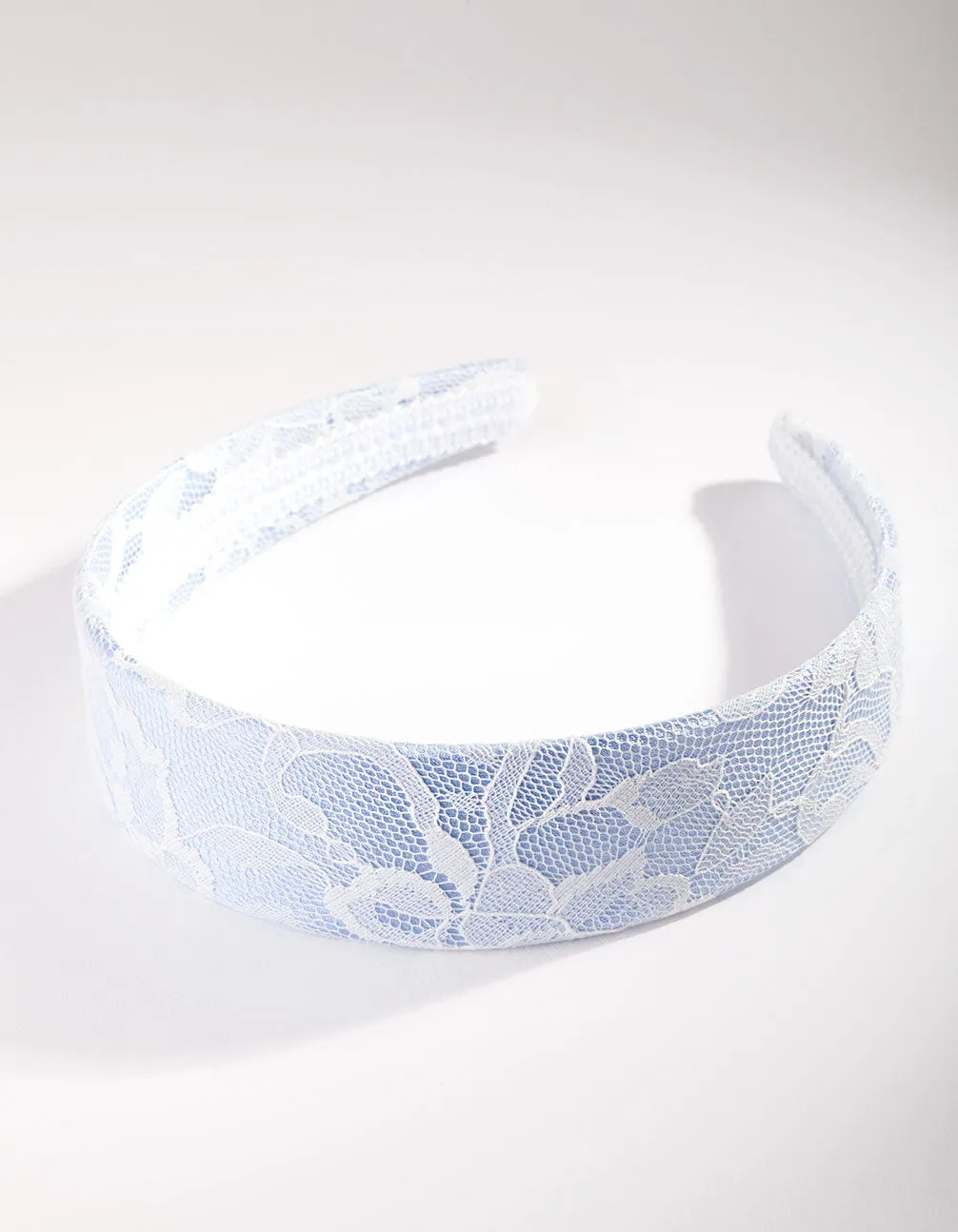 Blue Lace Overlay Headband