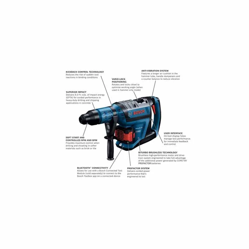 Bosch GBH18V-45CK24 PROFACTOR 18V Hitman SDS-max 1-7/8 inch rotary