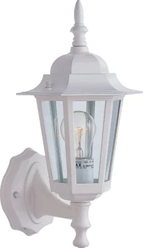 Boston Harbor AL8041-WH3L Outdoor Wall Lantern, 120 V, 60 W, A19 or CFL Lamp, Aluminum Fixture, White :EA: QUANTITY: 1