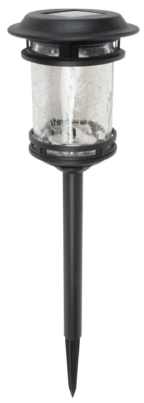 Boston Harbor Solar Stake Light, Ni-Mh Battery, AA Battery, 1-Lamp, Plastic and Glass Fixture, Black :EA: QUANTITY: 6