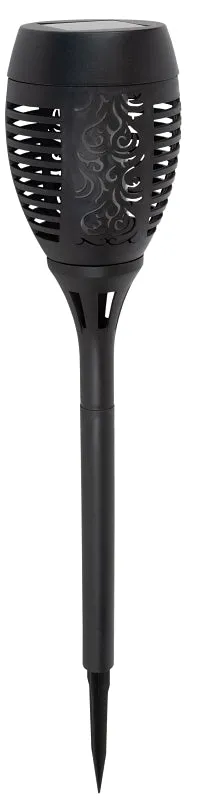 Boston Harbor Solar TIKI Torch, Ni-Mh Battery, AA Battery, 32-Lamp, Plastic Fixture, Black :EA: QUANTITY: 12