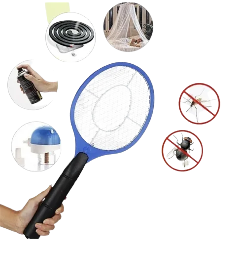 BUG ZAPPER RACKET Fly Mosquito Pest Swatter Net Racquet Electric Insect Killer