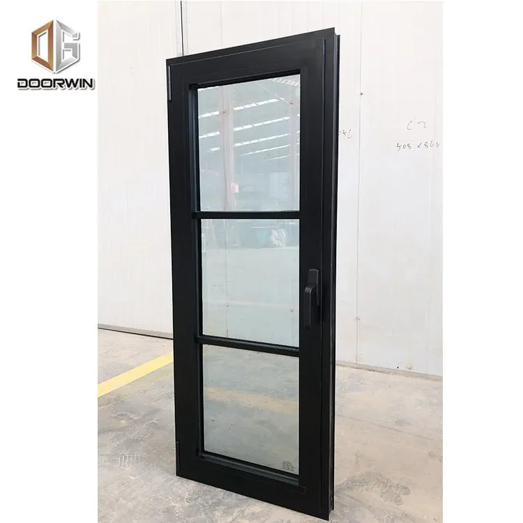 Cheap aluminum tilt & turn window casement with mosquito net fixed panel by Doorwin