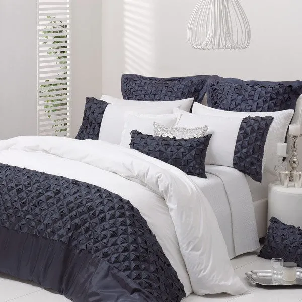 Checkers Indigo European Pillowcase by Logan and Mason