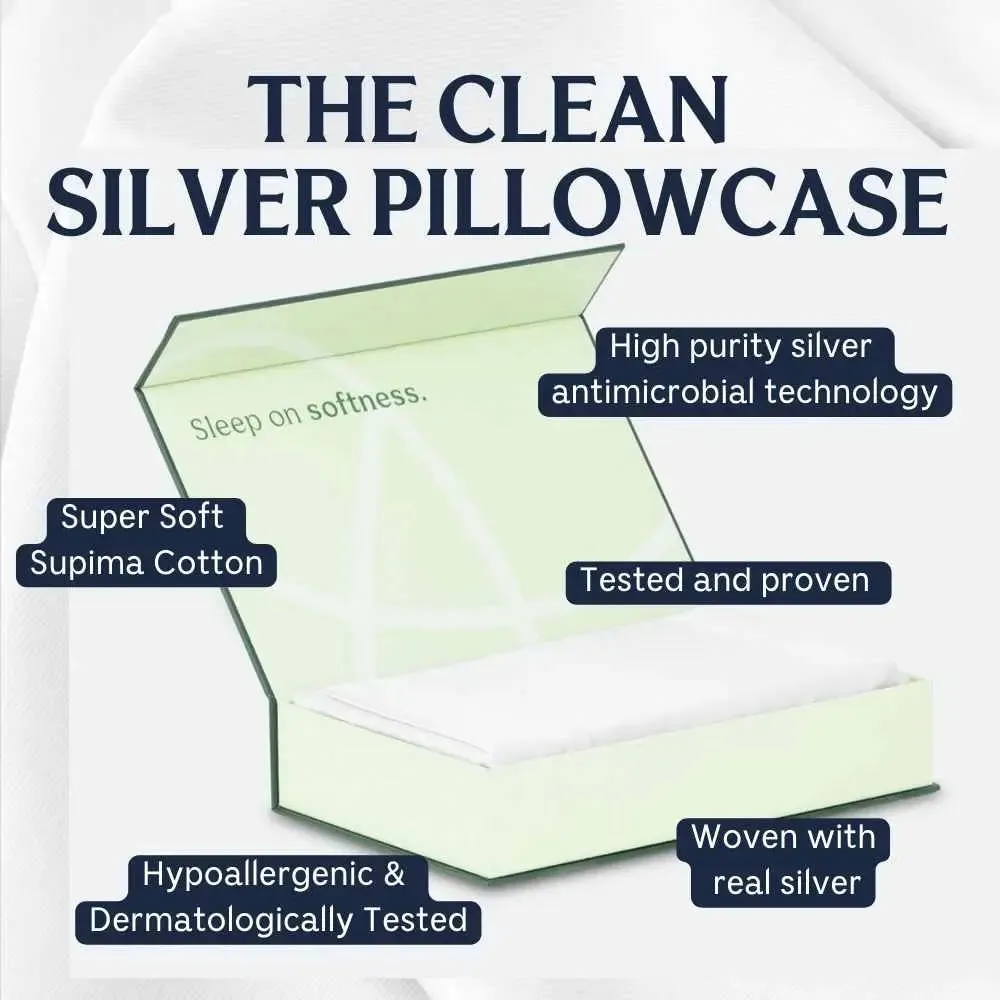 Clean Silver Pillowcase