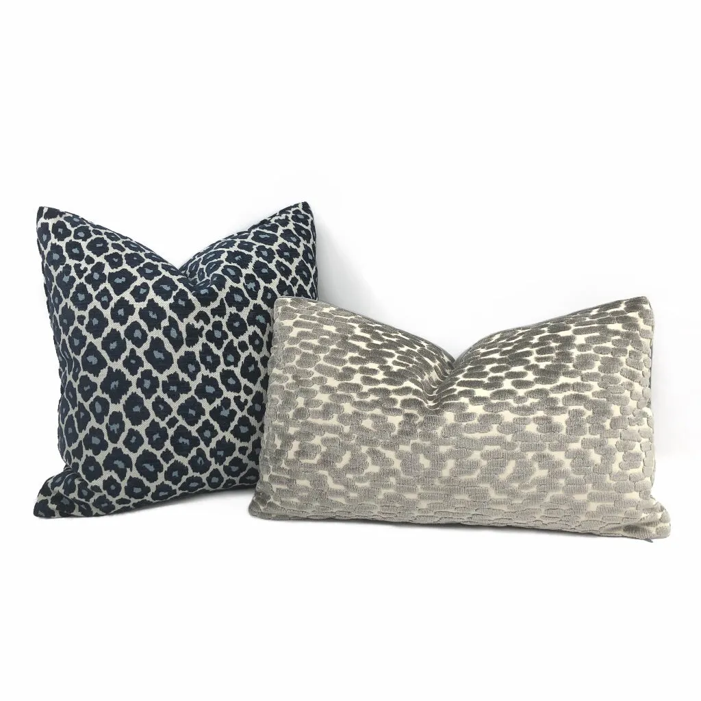 (CLEARANCE) Bellini Dark Gray Large Velvet Dots Texture Pillow Cover